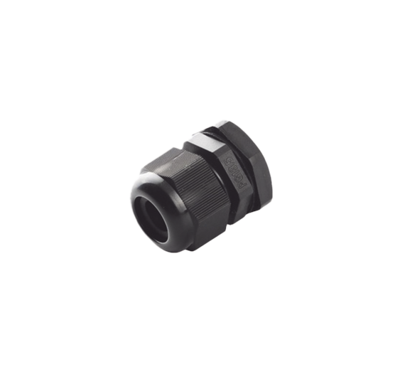 Conector Plástico Negro Tipo Glándula, para Cable de 6 a 12 mm de Diámetro.