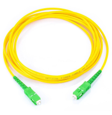 Jumper de Fibra óptica Monomodo SC/APC-SC/APC Simplex, color amarillo, 1 metro