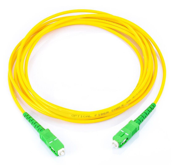 Jumper de Fibra óptica Monomodo SC/APC-SC/APC Simplex, color amarillo, 1 metro