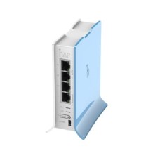 (hAP lite TC) 4 Puertos Fast Ethernet, Wi-Fi 2.4 GHz 802.11 b/g/n y base tipo Torre