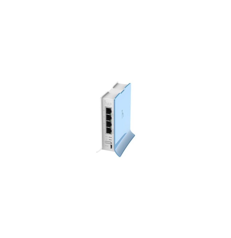 (hAP lite TC) 4 Puertos Fast Ethernet, Wi-Fi 2.4 GHz 802.11 b/g/n y base tipo Torre