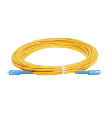 Jumper de Fibra óptica Monomodo SC/UPC - SC/UPC Simplex, color amarillo, 15 metros