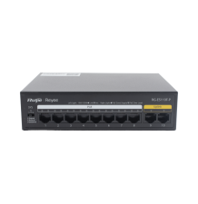 Switch PoE+ con 10 Puertos 10/100 Mbps / 110 W / Carcasa de Acero / No Administrable