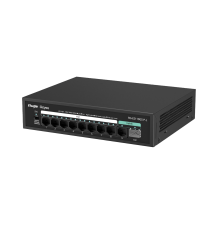 Switch PoE, no administrable, con 10 puertos 10/100/1000 Mbps Monitorearle en la Nube