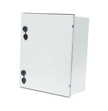 Gabinete de Poliéster IP65 Uso en Intemperie (400 x 500 x 200 mm) con Placa Trasera Interior de Plástico (Incluye Chapa y Llave)