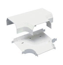 Accesorio en "T", para uso con canaleta T70, Material PVC Rígido, Color Blanco Mate