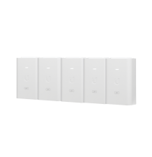 5 Unidades del Adaptador PoE Ubiquiti de 24 VDC, 1.0 A con puerto Gigabit, color blanco