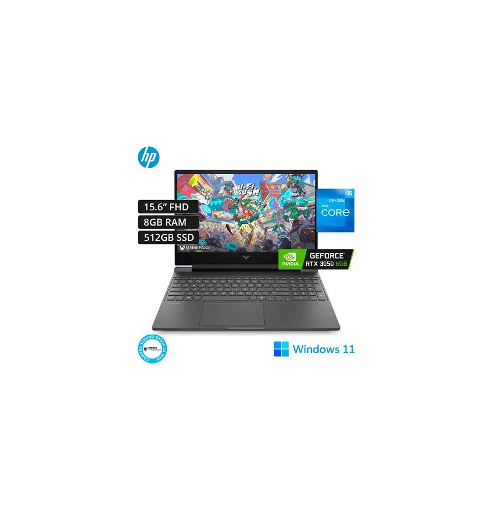 HP VICTUS 15-FA2013 GAMING Core™ i5-13420H 512GB SSD 8GB 15.6" (1920x1080) 144Hz WIN11 NVIDIA® RTX 3050 6144MB MICA SILVER Backl