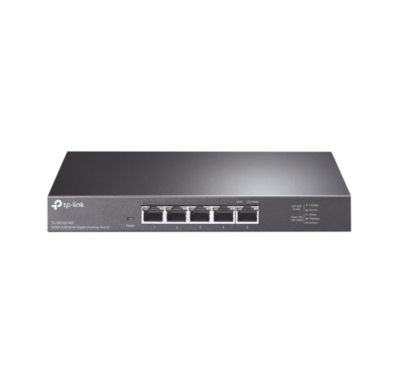 Switch Gigabit no administrable de 5 puertos 100 Mbps/ 1 Gbps/ 2.5 Gbps ideal para WiFi 6