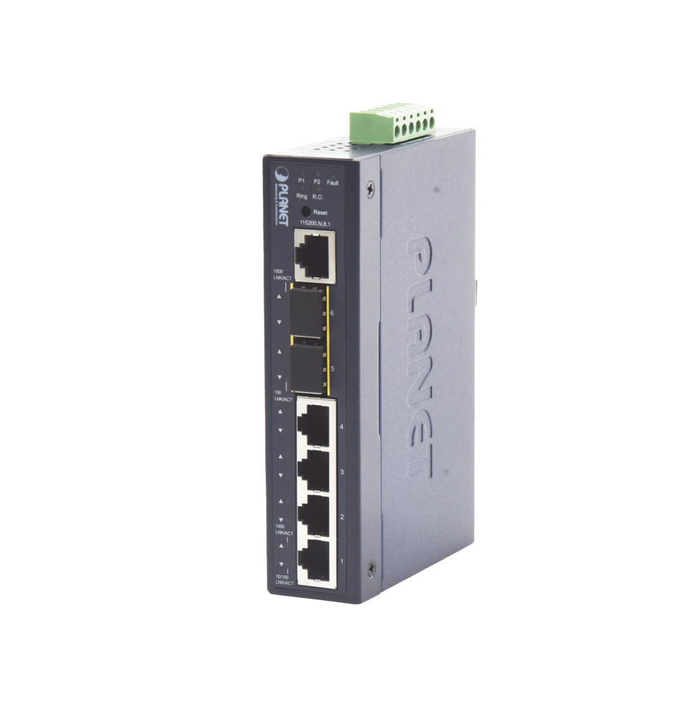 Switch Industrial Administrable Capa 2 con 4 Puertos 10/100/1000T y 2 Puertos SFP 1G/2.5G