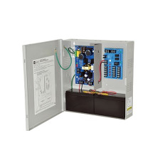 Fuente de Poder con Respaldo, 12 o 24 Vcc, 6 A, 72 W, 5 Salidas, Entrada 115 Vca, Para Control de Acceso y CCTV