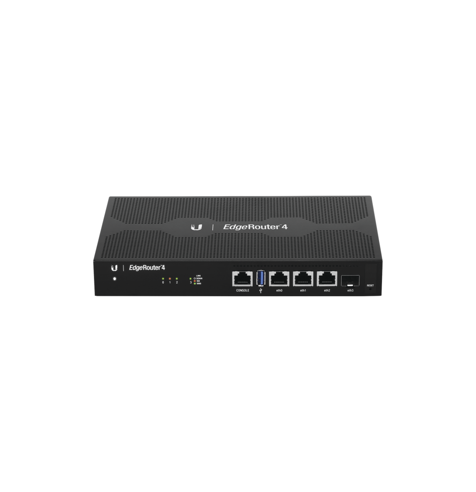 EdgeRouter 4, con 3 puertos 10/100/1000 Mbps + 1 puerto SFP, con funciones avanzadas de ruteo