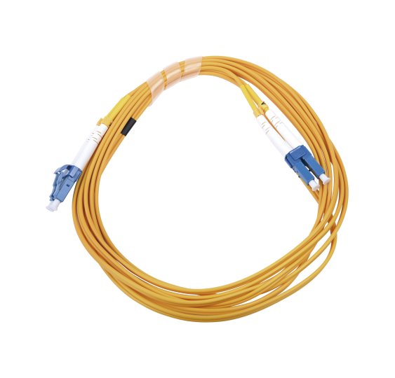 Jumper de Fibra óptica Monomodo 9/125 LC/UPC-LC/UPC, PVC, 2.0 mm, Dúplex, amarillo, 3 metros