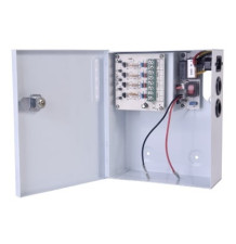 Fuente de Poder Profesional de 12 Vcc @ 4 A / Soporta 4 Cámaras / Capacidad de Batería de Respaldo (No Incluída) / Voltaje de En