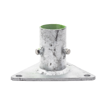 Base Triangular para Mástil de 1 a 2 con Opresores. Galvanizado por Inmersión en Caliente.
