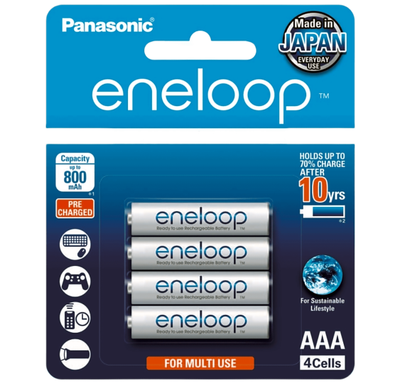 Bateria Recargable AAA 1.2V ENELOOP / Ni-HM / Paquete de 4 BaterÃ­as