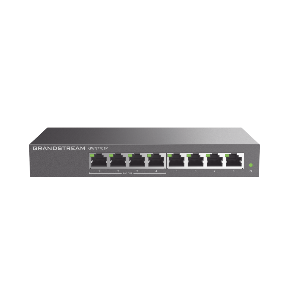 Switch PoE+ Gigabit No Administrable / 8 puertos 10/100/1000 Mbps / 4 puertos PoE+ /  hasta 60W