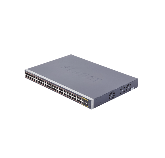 Switch Administrable de 48-Puertos 10/100/1000T 802.3at PoE + 4-Puertos 100/1000BASE-X SFP / 440W