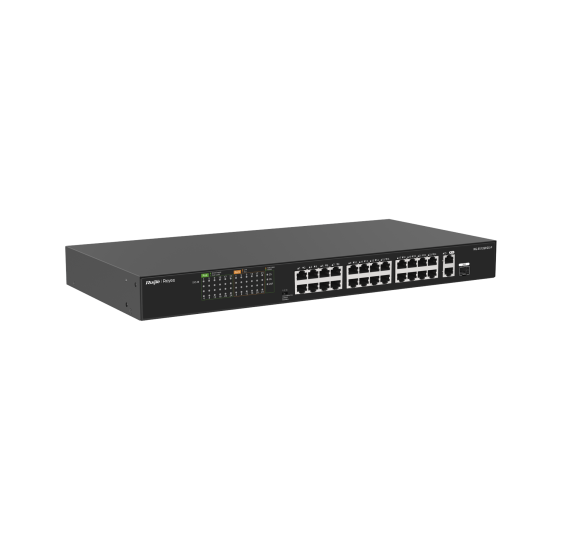 Switch PoE, no administrable de 2 puertos Gigabit y 24 puertos 10/100 Mbps, Monitoreable en la Nube