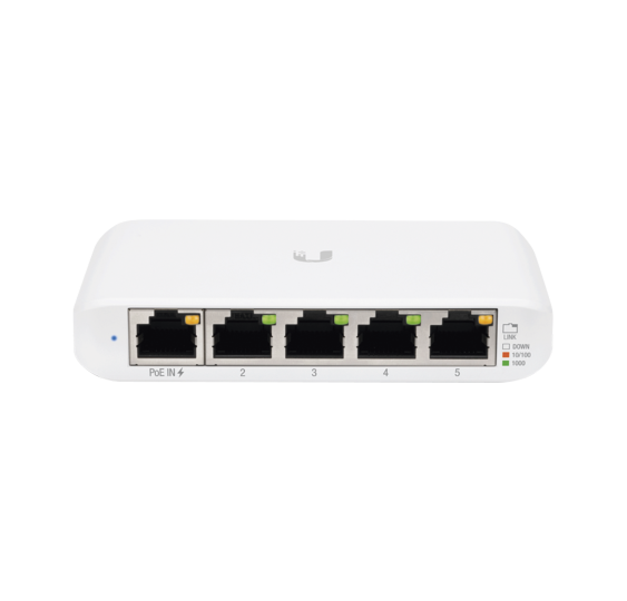 Switch UniFi Administrable Compacto de 5 Puertos 10/100/1000 Mbps, soporta entrada de PoE 802.3af/at