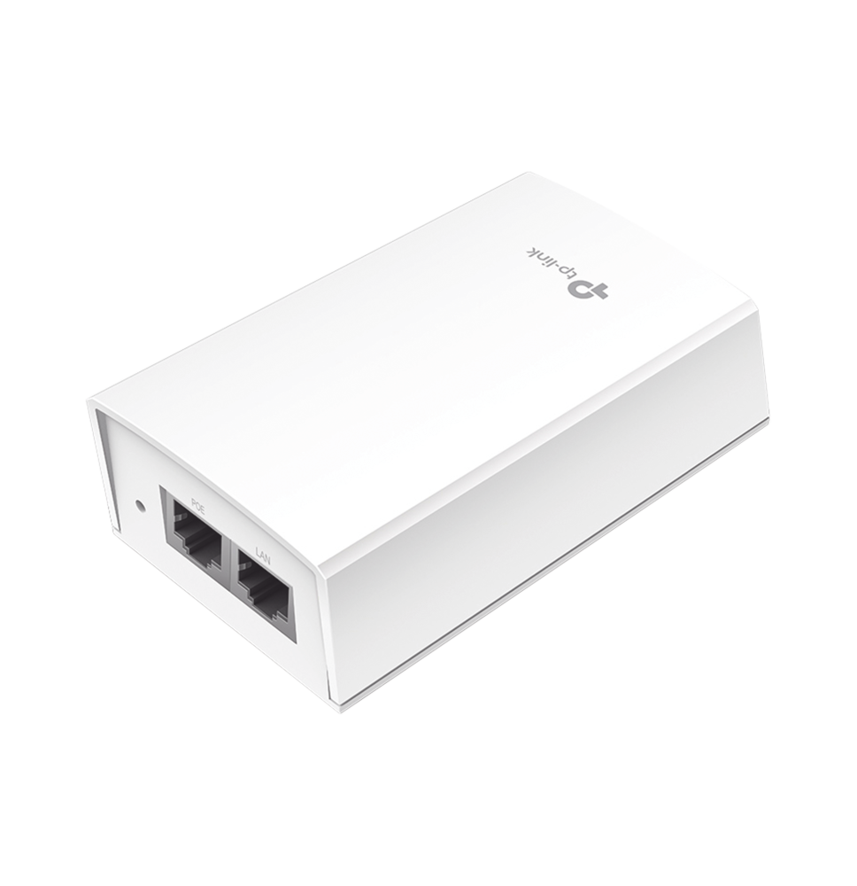 Inyector PoE Pasivo de 48V (24 Watts) / 2 puerto 10/100/1000 Mbps / Plug and Play / Montaje en Pared