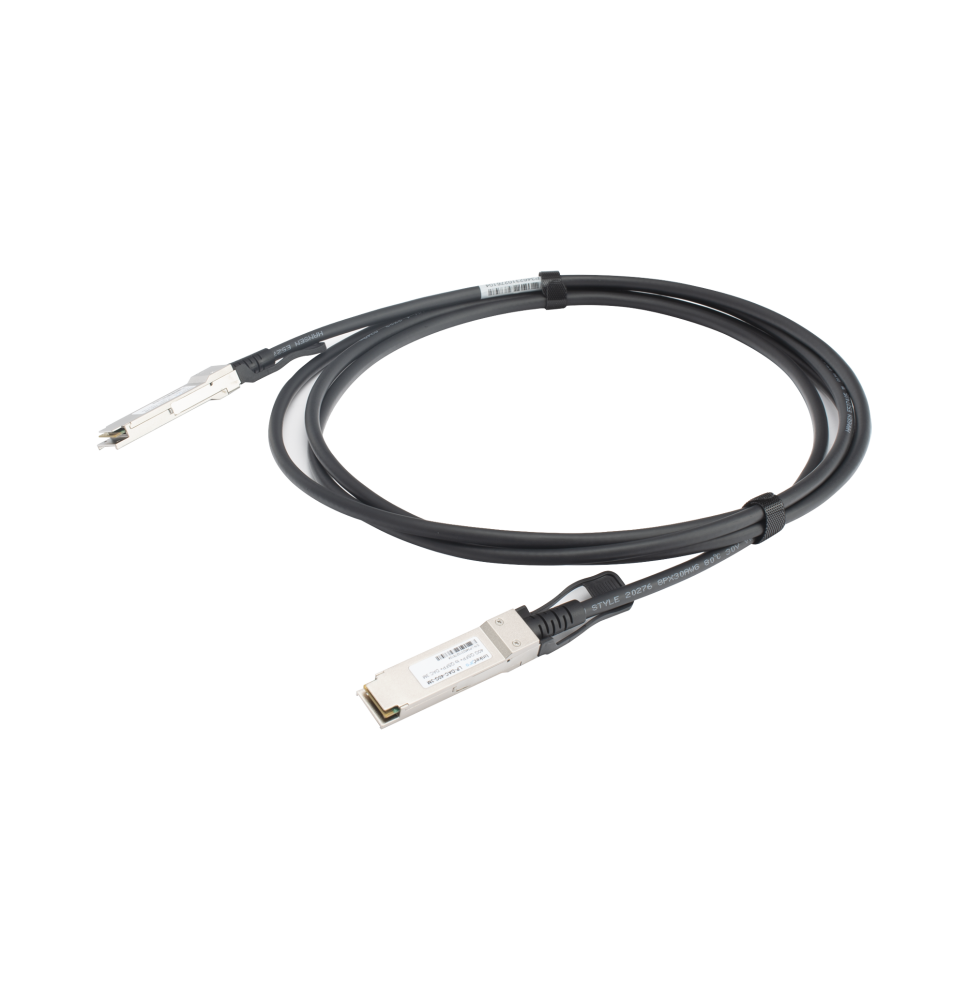 Cable DAC QSFP+ de 40 Gbps a 40 Gbps / Passive Direct Attach Copper Twinax Cable / Longitud: 3 metros