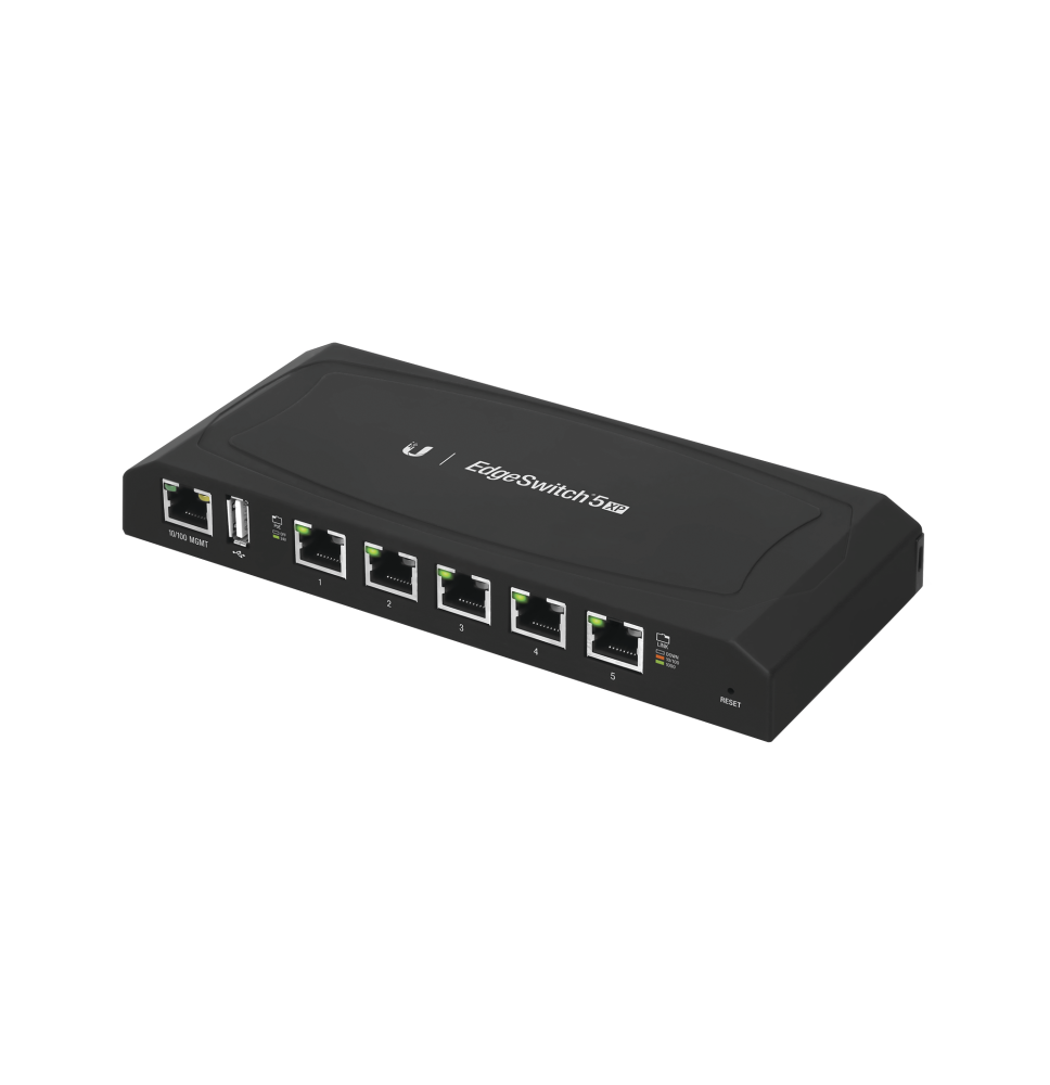 EdgeSwitch 5XP Administrable de 5 Puertos Gigabit PoE de 24 V Pasivo, con funciones avanzadas de Capa 2