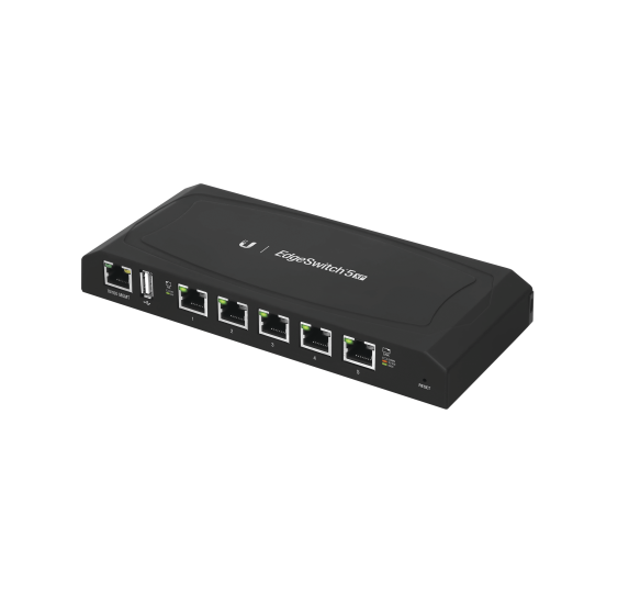 EdgeSwitch 5XP Administrable de 5 Puertos Gigabit PoE de 24 V Pasivo, con funciones avanzadas de Capa 2